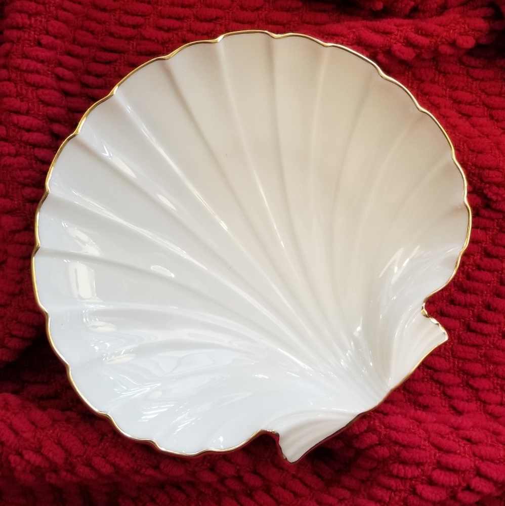 Vintage Lenox Collectible Porcelain Sea Shell Dish
